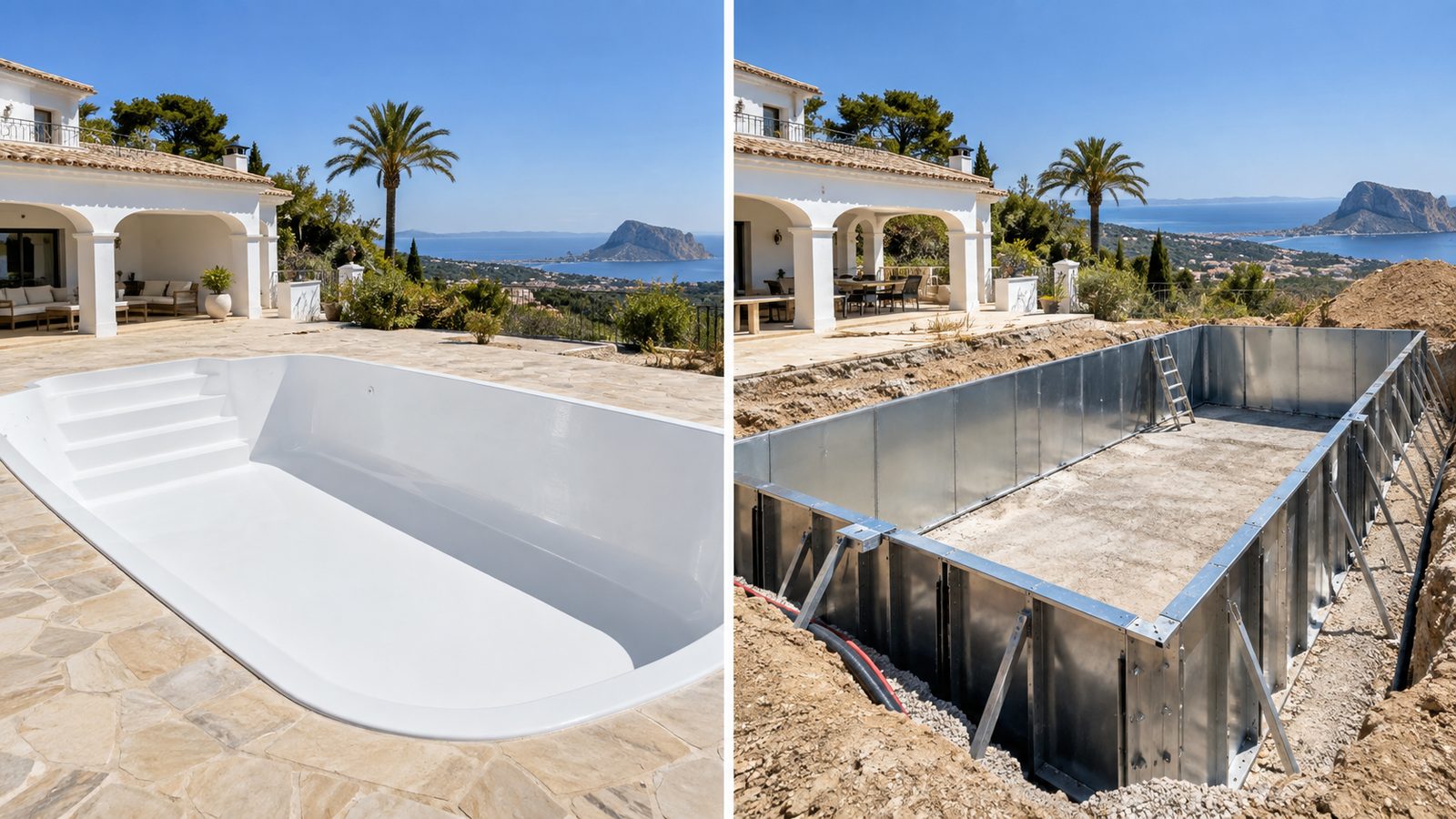 Comparativa entre piscina de poliéster y piscina de estructura de acero